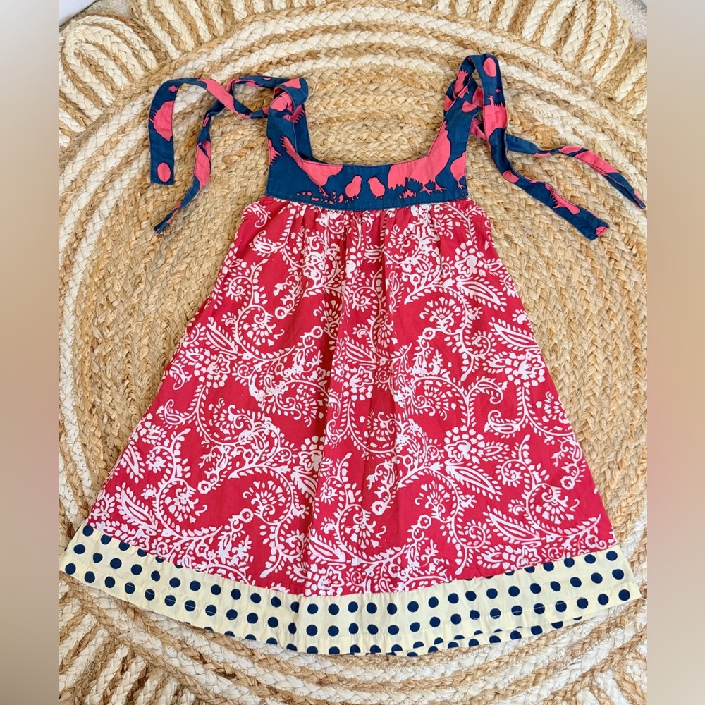 🌾‎ Young Colors Red and Blue Dress